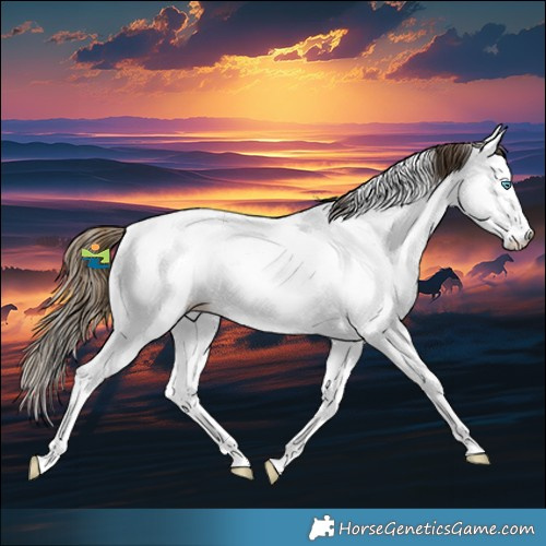 Horse Color:Buckskin Roan Splash Near Fewspot Rabicano 