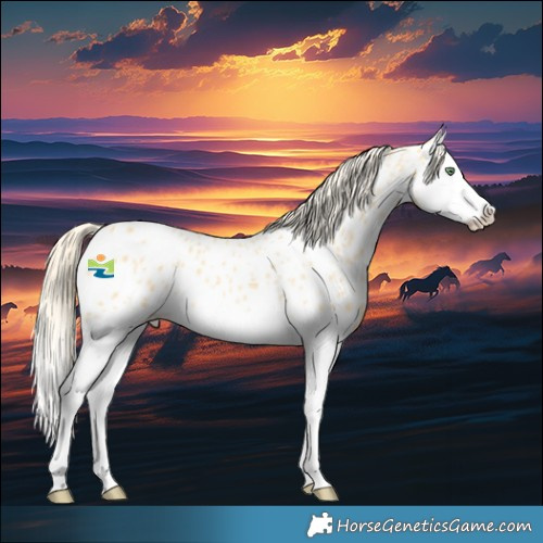 Horse Color:Gold Cream Champagne Roan Splash Near Leopard