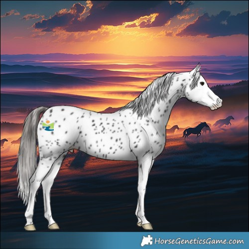 Horse Color:Smoky Black Splash Leopard 