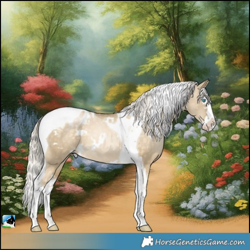 Horse Color:White Spotted Silver Buckskin Pearl Dun Splash Tobiano Appaloosa 