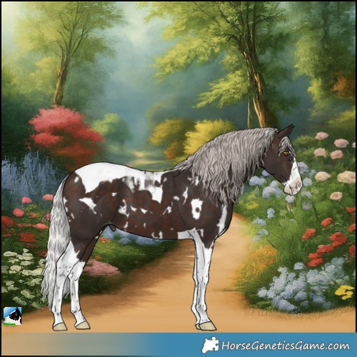 Horse Color:White Spotted Silver Brown Splash Tobiano Appaloosa 