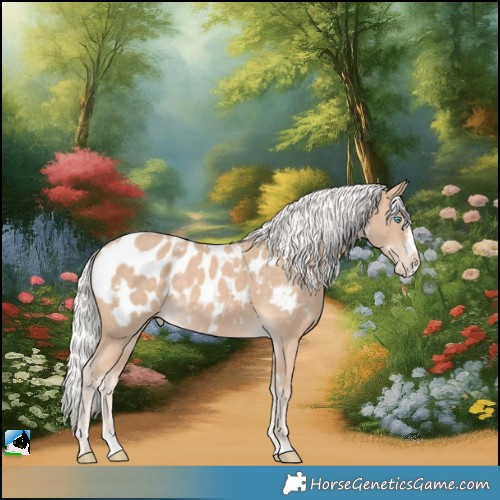 Horse Color:White Spotted Silver Perlino Splash Blanket