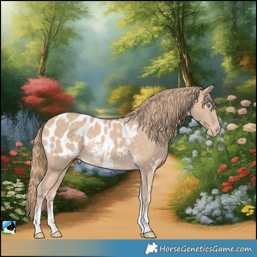 Horse Color:White Spotted Perlino Tobiano Blanket