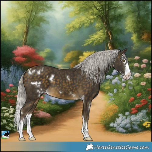 Horse Color:White Spotted Silver Buckskin Splash Appaloosa