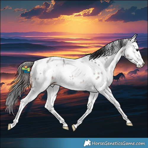 Horse Color:White Spotted Brown Roan Splash Near Leopard Rabicano
