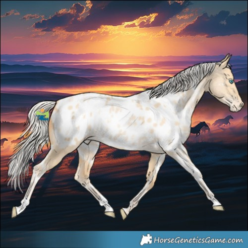 Horse Color:White Spotted Silver Smoky Grullo Snowdrop Near Leopard Rabicano