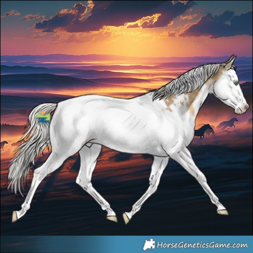 Horse Color:White Spotted Silver Classic Cream Champagne Splash Near Fewspot Rabicano 