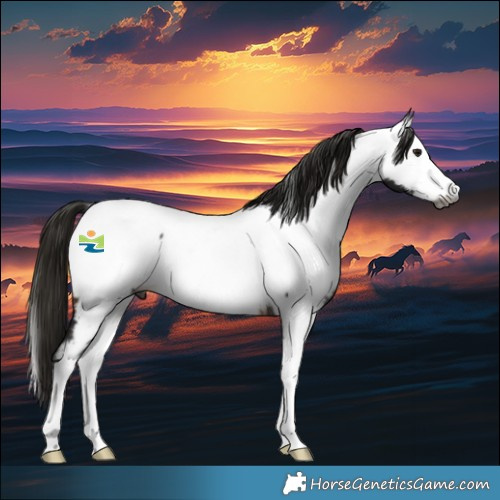Horse Color:Gray Buckskin Splash Near Fewspot 