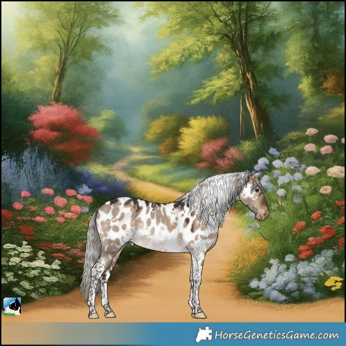 Horse Color:White Spotted Silver Brown Dun Tobiano Near Leopard Rabicano 