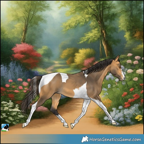 Horse Color:Buckskin Tobiano