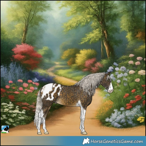 Horse Color:Silver Buckskin Sabino Tobiano Blanket 