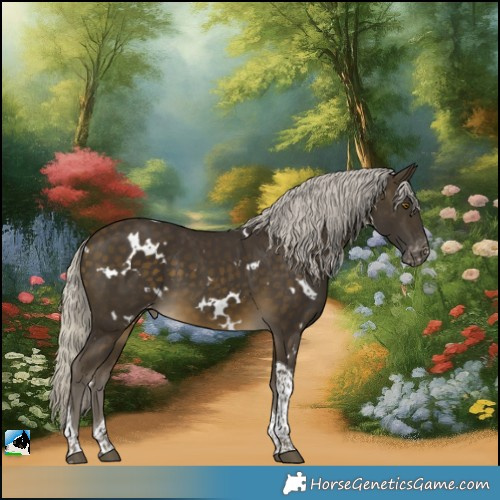 Horse Color:White Spotted Silver Buckskin Tobiano Varnish