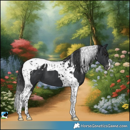 Horse Color:Black Tobiano Appaloosa 