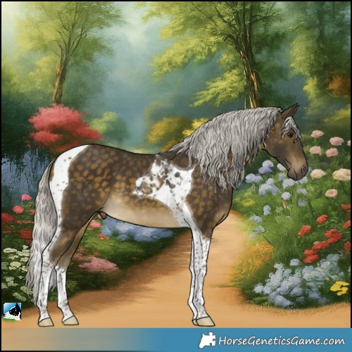 Horse Color:Silver Buckskin Tobiano 