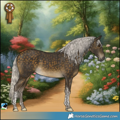 Horse Color:Silver Buckskin Tobiano 