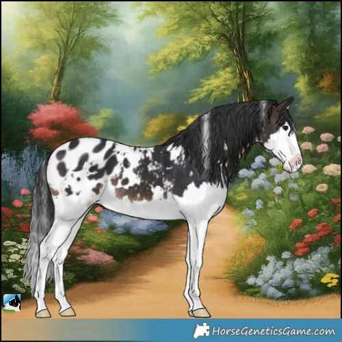 Horse Color:White Spotted Brown Splash Blanket