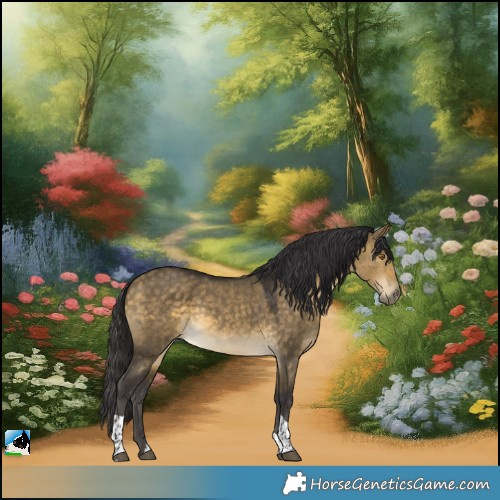 Horse Color:Buckskin Dun Tobiano 