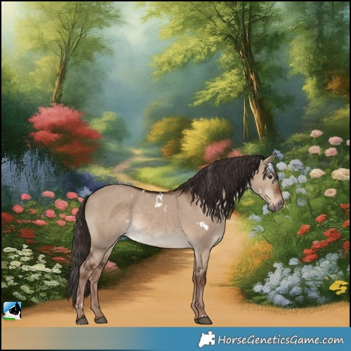 Horse Color:White Spotted Liver Red Dun