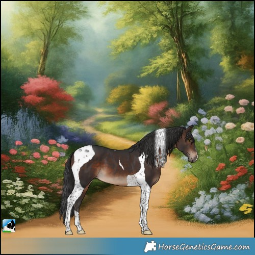 Horse Color:Brown Tobiano 