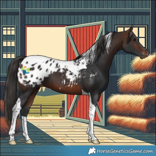 Horse Color:Brown Tobiano Appaloosa