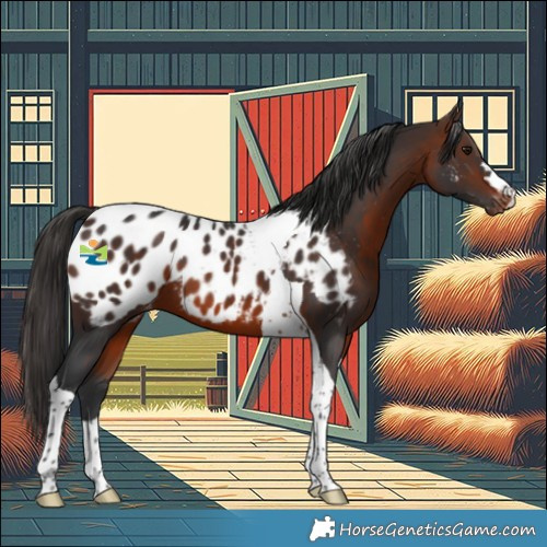 Horse Color:Brown Tobiano Appaloosa 