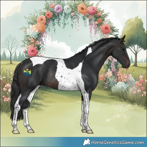 Horse Color:Brown Tobiano Rabicano 