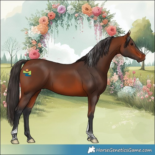Horse Color:Bay Tobiano Rabicano 