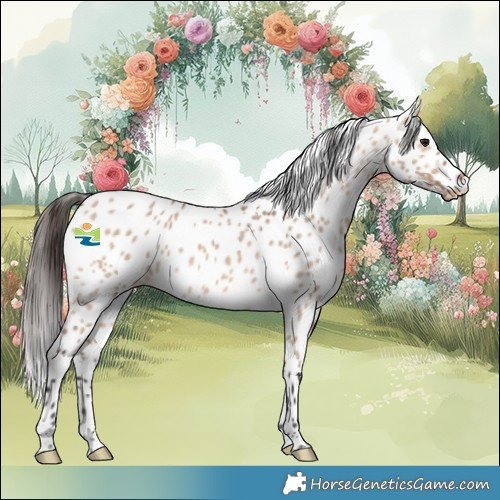 Horse Color:Bay Dun Skewed LP Spotted 
