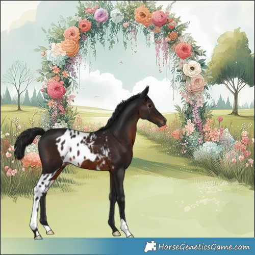 Horse Color:Gray Brown Skewed LP Spotted
