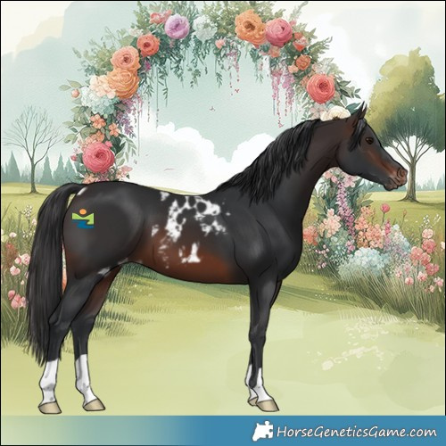 Horse Color:Brown Skewed LP Spotted 