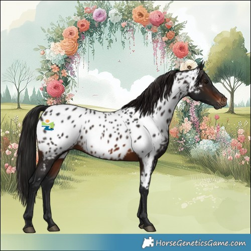 Horse Color:Gray Brown Near Leopard Rabicano