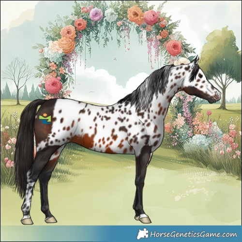 Horse Color:Gray Brown Skewed Appaloosa