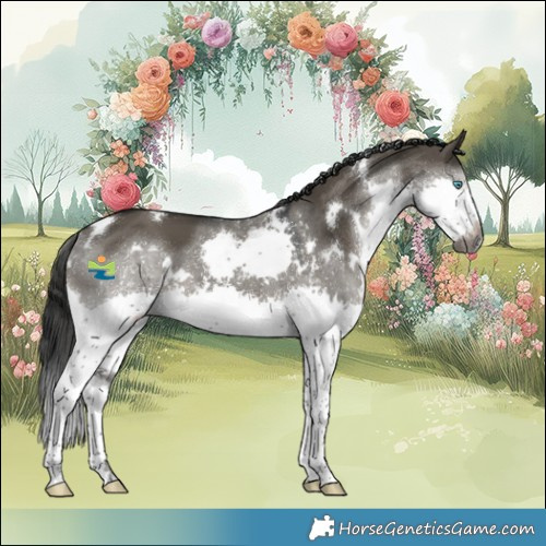 Horse Color:Gray White Spotted Smoky Grullo Splash 