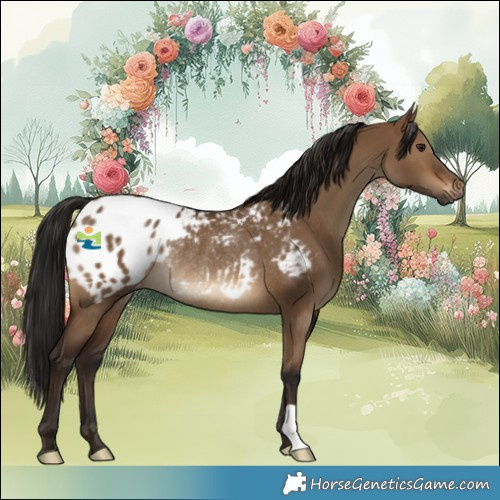 Horse Color:Gray Brown Dun Appaloosa Rabicano 