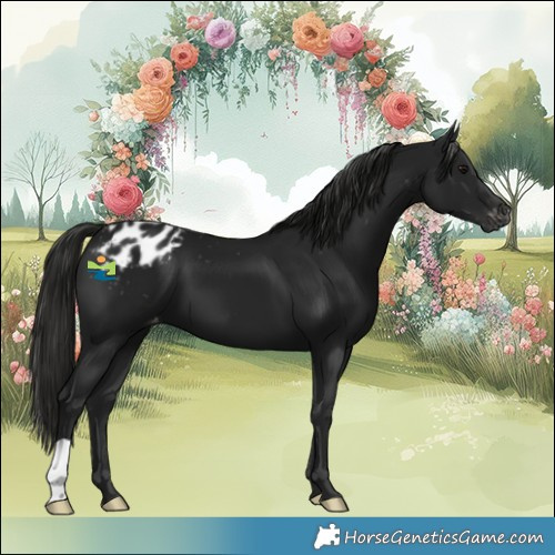 Horse Color:Gray Smoky Black Varnish
