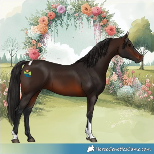 Horse Color:Gray Bay Tobiano Rabicano