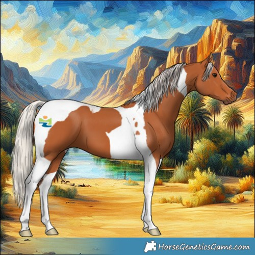 Horse Color:Silver Bay Tobiano