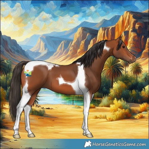 Horse Color:Bay Tobiano 