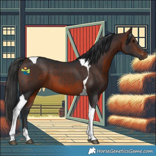 Horse Color:Brown Tobiano
