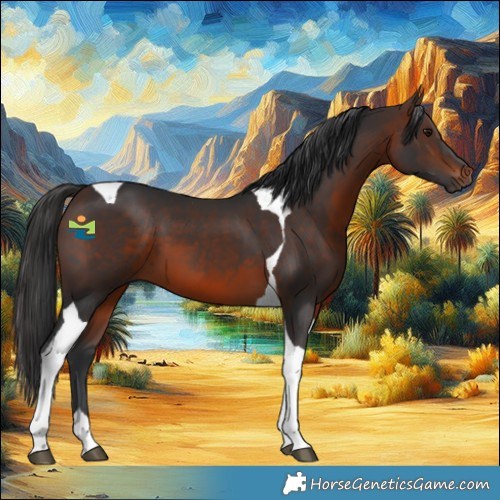 Horse Color:Brown Tobiano