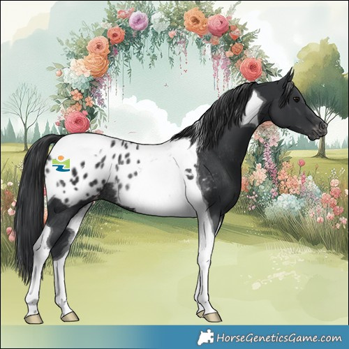 Horse Color:Black Tobiano Blanket Rabicano