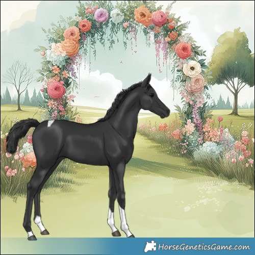 Horse Color:Black Tobiano 
