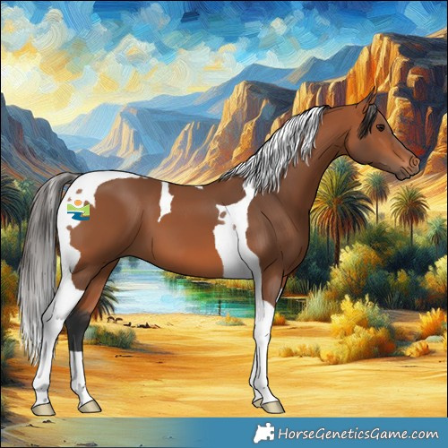 Horse Color:Bay Tobiano 