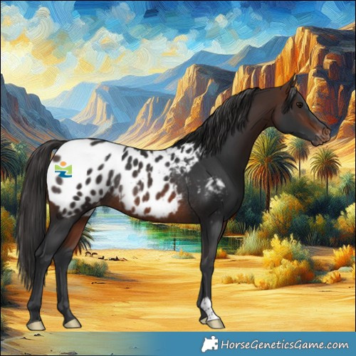 Horse Color:Brown Appaloosa Rabicano