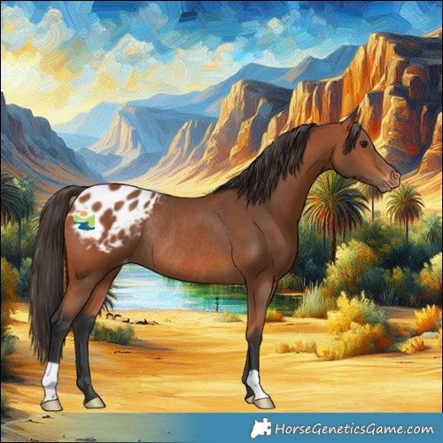 Horse Color:Bay Appaloosa Rabicano