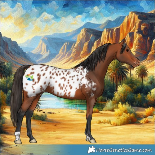 Horse Color:Bay Appaloosa Rabicano