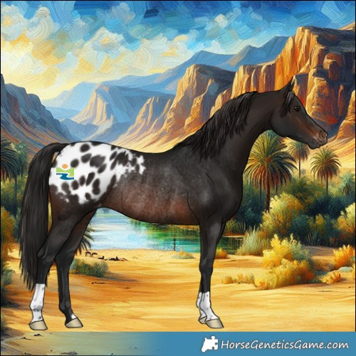 Horse Color:Gray Brown Appaloosa Rabicano
