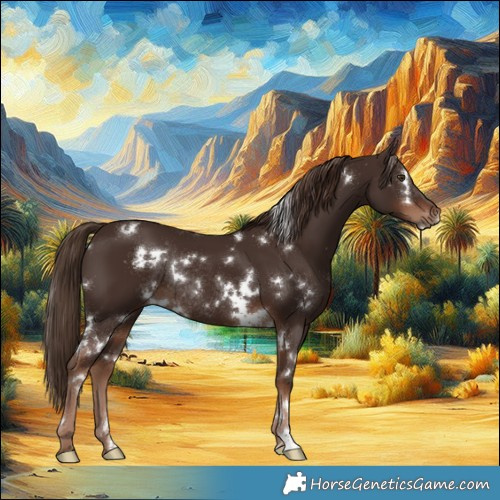 Horse Color:White Spotted Liver Chestnut Rabicano 