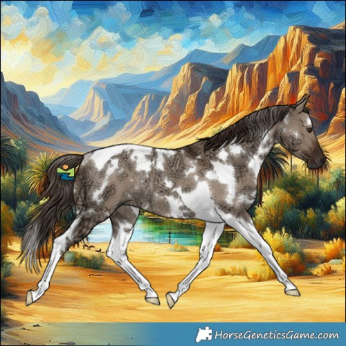Horse Color:White Spotted Liver Red Dun Ice Tobiano Rabicano 