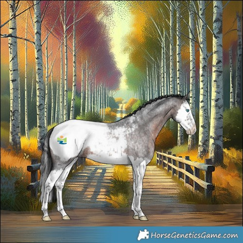 Horse Color:Brown Roan Splash Snowcap 